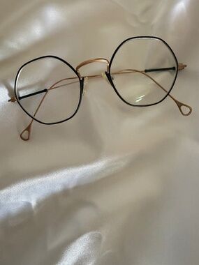 Anne et Valentin Bishop Eyeglasses Black FRAMES ONLY Titanium Made In Japan
